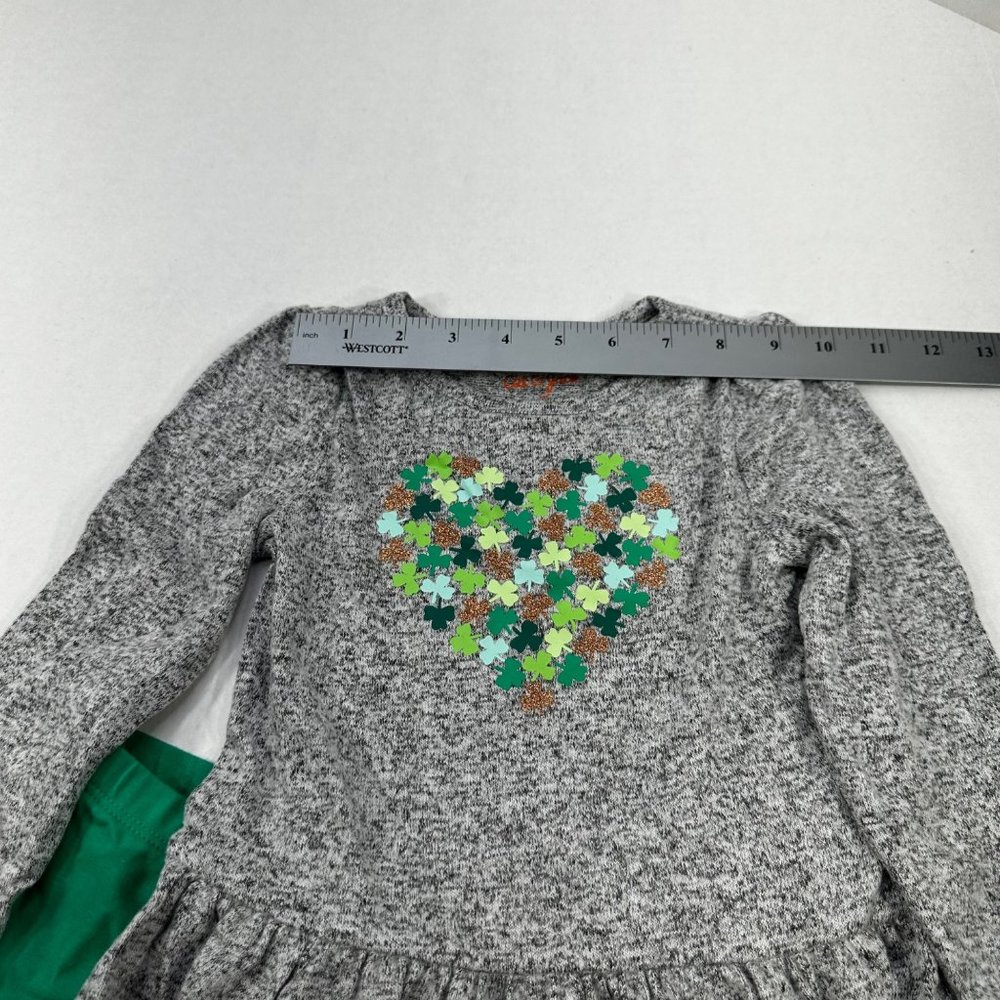 Cat And Jack Girl's Size 2T Dress And Pant Set Long Sleeve St. Patrick's New - Picture 7 of 16